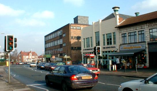 Kings Hall (now Wetherspoon's Pub) and Shopping precinct (early 1999).